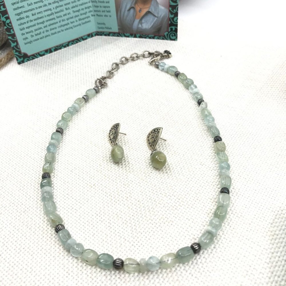 Sincerely Southwest Sterling Set: Earrings & Necklace, Like-New